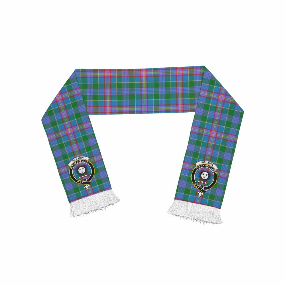 Pitcairn Tartan Ruffneck Scarf with Family Crest One Size 67.7*6.7 inches - Tartan Vibes Clothing