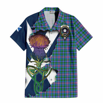 Pitcairn Tartan Family Crest Hawaiian Shirt Scottish Thistle Celtic Inspired Kid - Tartan Vibes Clothing