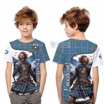 Pitcairn Crest Tartan Kid T-Shirt Inspired by the Freedom of Scottish Warrior