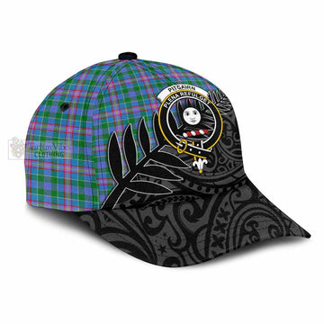 Pitcairn Tartan Classic Cap with New Zealand Silver Fern Half Style