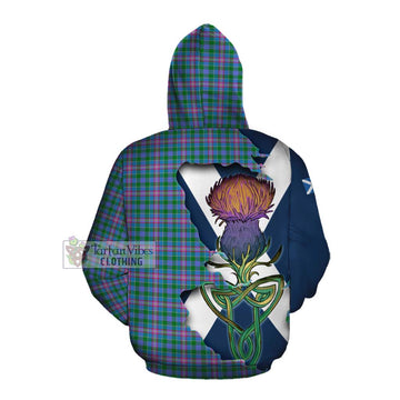 Pitcairn Tartan Family Crest Cotton Hoodie Scottish Thistle Celtic Inspired Pullover Hoodie - Tartan Vibes Clothing