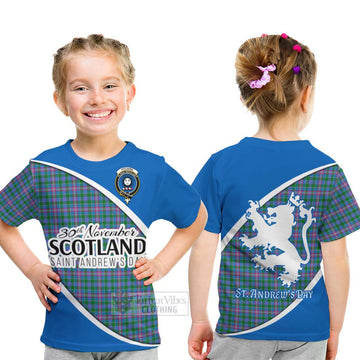 Pitcairn Family Crest Tartan Kid T-Shirt Celebrate Saint Andrew's Day in Style - Tartan Vibes Clothing