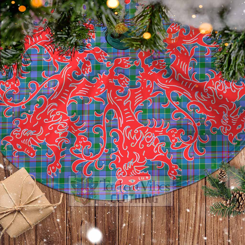 Pitcairn Tartan Christmas Tree Skirt Lion Rampant Style - Tartan Vibes Clothing