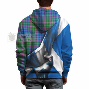 Pitcairn Tartan Hoodie with Family Crest Scotland Patriotic Style