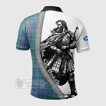 Pitcairn Tartan Clan Crest Polo Shirt with Highlander Warrior Celtic Style