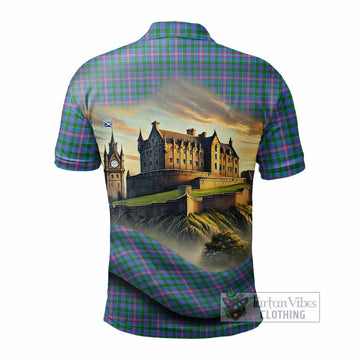 Pitcairn Tartan Family Crest Polo Shirt with Scottish Ancient Castle Style - Tartan Vibes Clothing