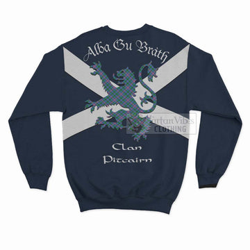 Pitcairn Tartan Lion Rampant Sweatshirt  Proudly Display Your Heritage with Alba Gu Brath and Clan Name