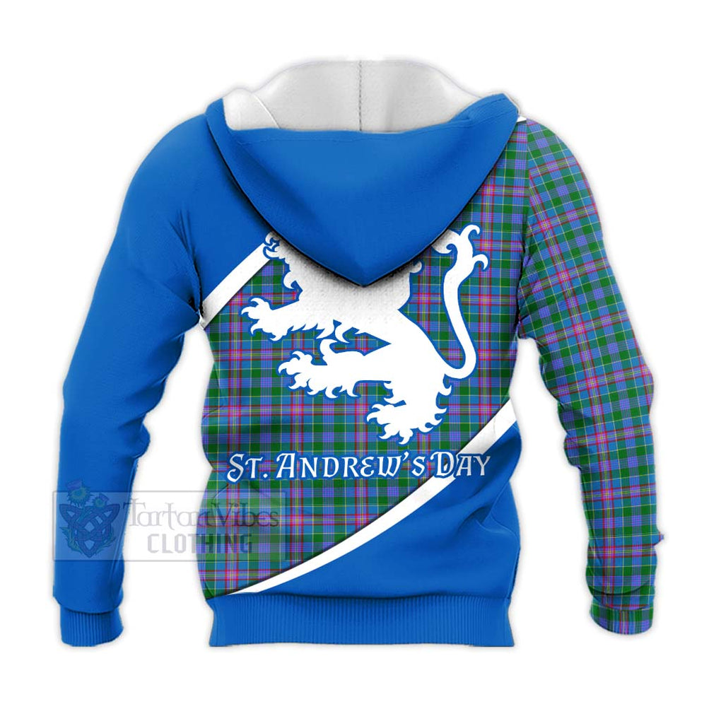 Tartan Vibes Clothing Pitcairn Family Crest Tartan Knitted Hoodie Celebrate Saint Andrew's Day in Style