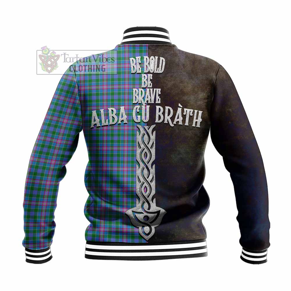 Pitcairn Tartan Family Crest Baseball Jacket Alba Gu Brath Be Brave Lion Ancient Style - Tartan Vibes Clothing