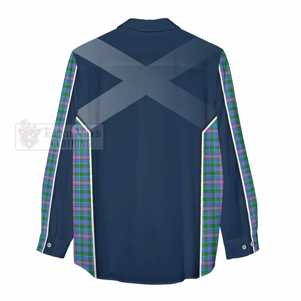 Tartan Vibes Clothing Pitcairn Tartan Women's Casual Shirt with Family Crest and Lion Rampant Vibes Sport Style