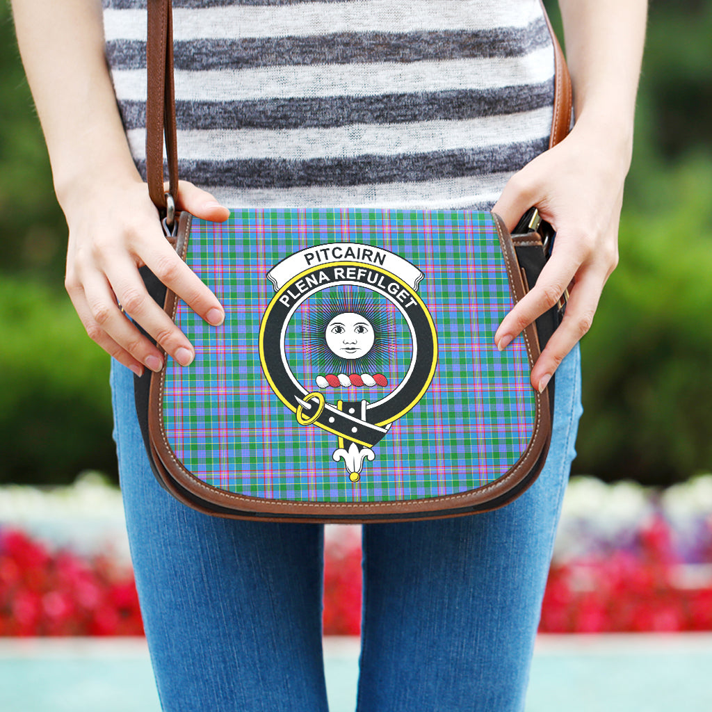 Pitcairn Tartan Saddle Bag with Family Crest One Size - Tartan Vibes Clothing