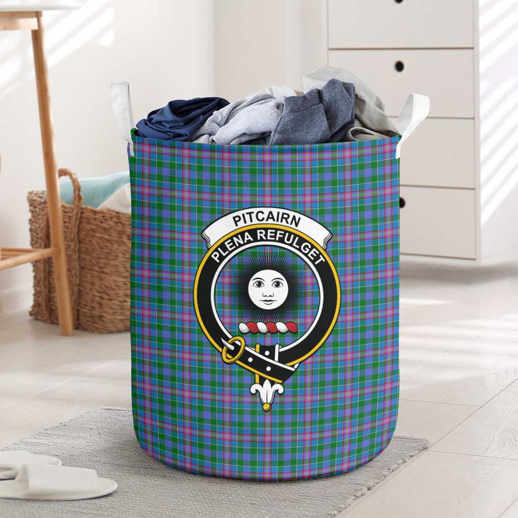 Pitcairn Tartan Laundry Basket with Family Crest - Tartan Vibes Clothing