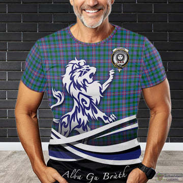 Pitcairn Tartan T-Shirt with Alba Gu Brath Regal Lion Emblem