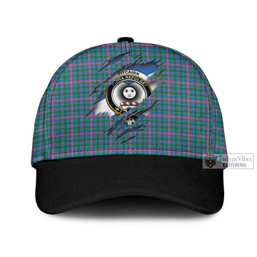 Pitcairn Tartan Classic Cap with Family Crest In Me Style