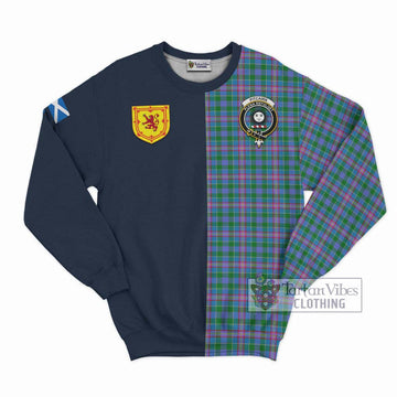 Pitcairn Tartan Sweatshirt Alba with Scottish Lion Royal Arm Half Style