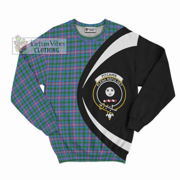 Pitcairn Tartan Sweatshirt with Family Crest Circle Style