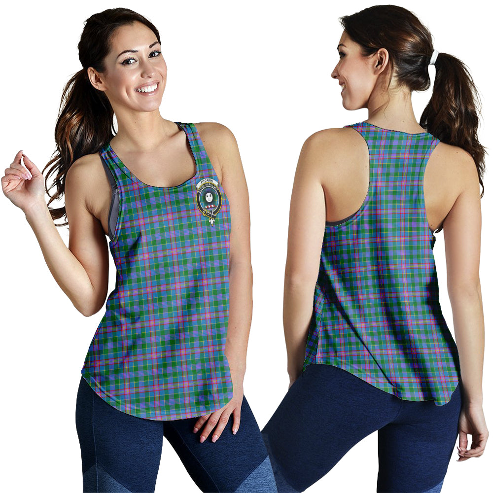 pitcairn-hunting-tartan-women-racerback-tanks-with-family-crest