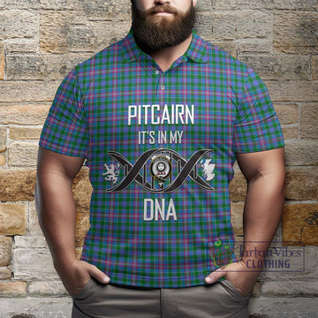 Pitcairn Tartan Polo Shirt with Family Crest DNA In Me Style