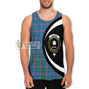 Pitcairn Tartan Men's Tank Top with Family Crest Circle Style