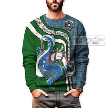 Pitcairn Tartan Sweatshirt with Epic Bagpipe Style