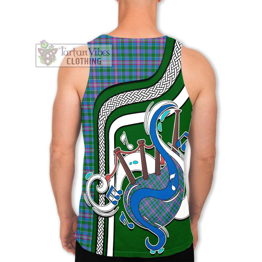 Pitcairn Tartan Men's Tank Top with Epic Bagpipe Style - Tartanvibesclothing Shop