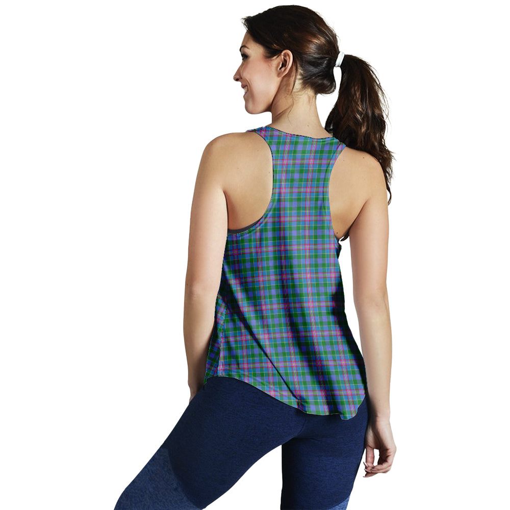 pitcairn-hunting-tartan-women-racerback-tanks-with-family-crest