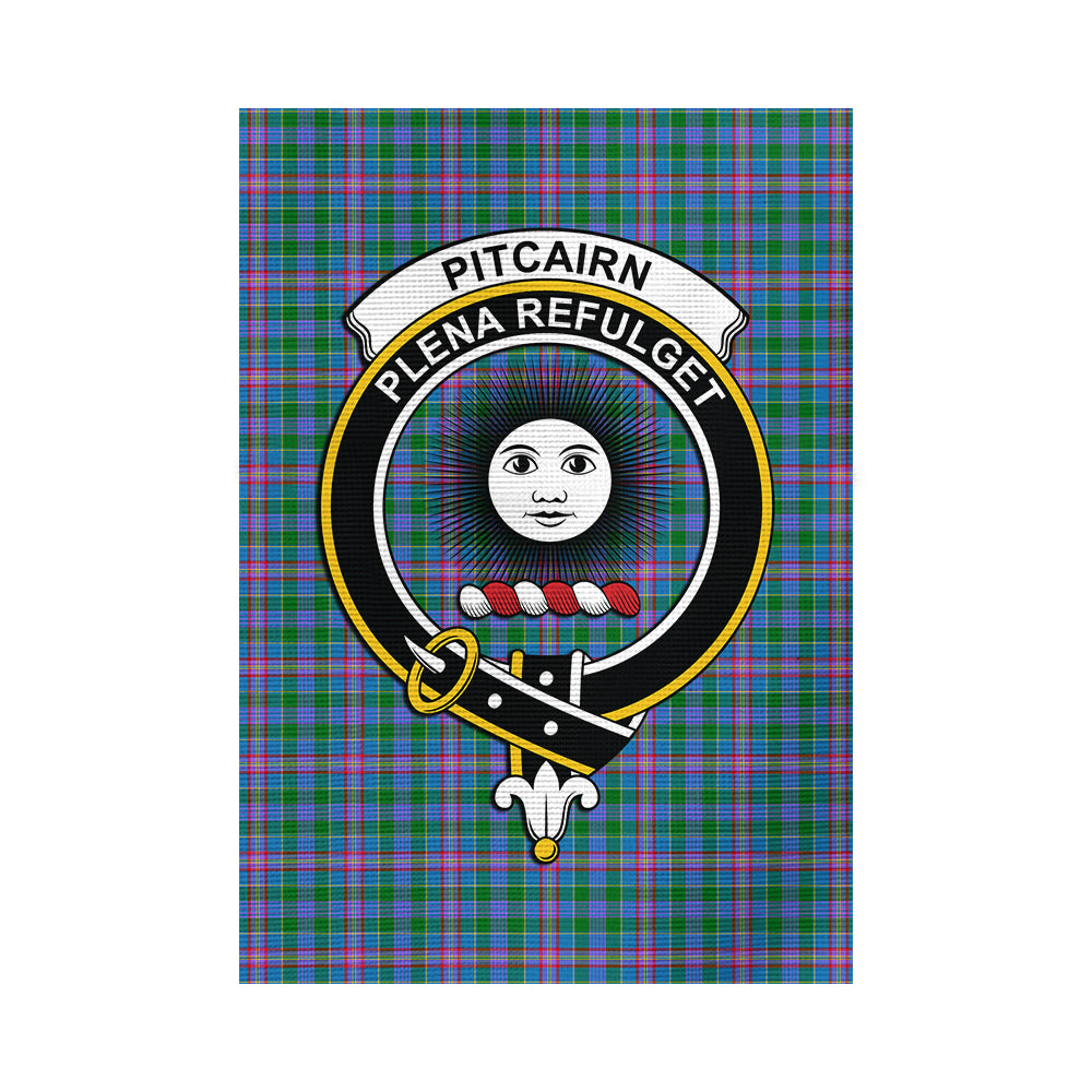 Pitcairn Tartan Garden Flag with Family Crest - Tartan Vibes Clothing
