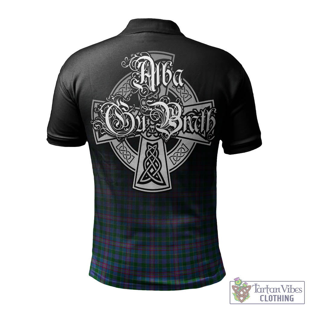 Tartan Vibes Clothing Pitcairn Hunting Tartan Polo Shirt Featuring Alba Gu Brath Family Crest Celtic Inspired