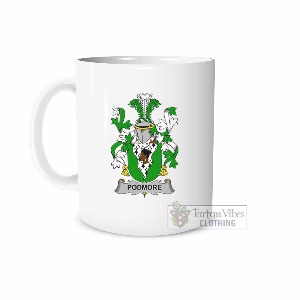 Podmore Irish Clan Coat of Arms Ceramic Mug White - 2D-tartanvibesclothing