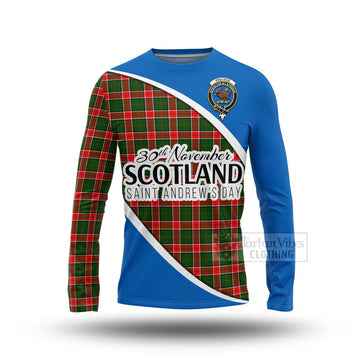 Pollock Family Crest Tartan Long Sleeve T-Shirt Celebrate Saint Andrew's Day in Style Unisex - Tartan Vibes Clothing