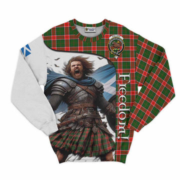 Pollock Crest Tartan Sweatshirt Inspired by the Freedom of Scottish Warrior