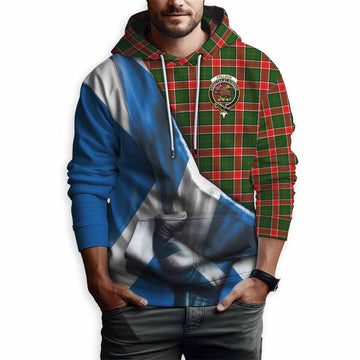 Pollock Tartan Hoodie with Family Crest Scotland Patriotic Style