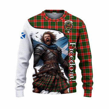 Pollock Crest Tartan Knitted Sweater Inspired by the Freedom of Scottish Warrior