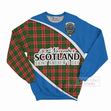 Pollock Family Crest Tartan Sweatshirt Celebrate Saint Andrew's Day in Style