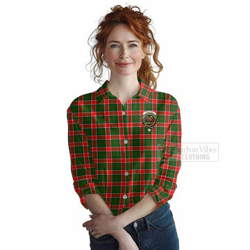 Pollock Tartan Women's Casual Shirt with Family Crest DNA In Me Style