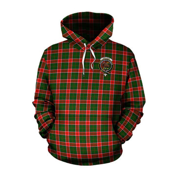 Pollock Tartan Cotton Hoodie with Family Crest Celtic Skull Style Pullover Hoodie XS - Tartan Vibes Clothing