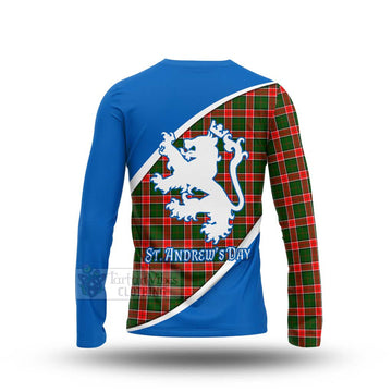Pollock Family Crest Tartan Long Sleeve T-Shirt Celebrate Saint Andrew's Day in Style - Tartan Vibes Clothing