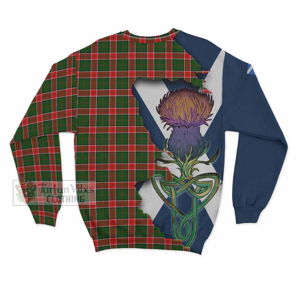 Pollock Tartan Family Crest Sweatshirt Scottish Thistle Celtic Inspired - Tartan Vibes Clothing