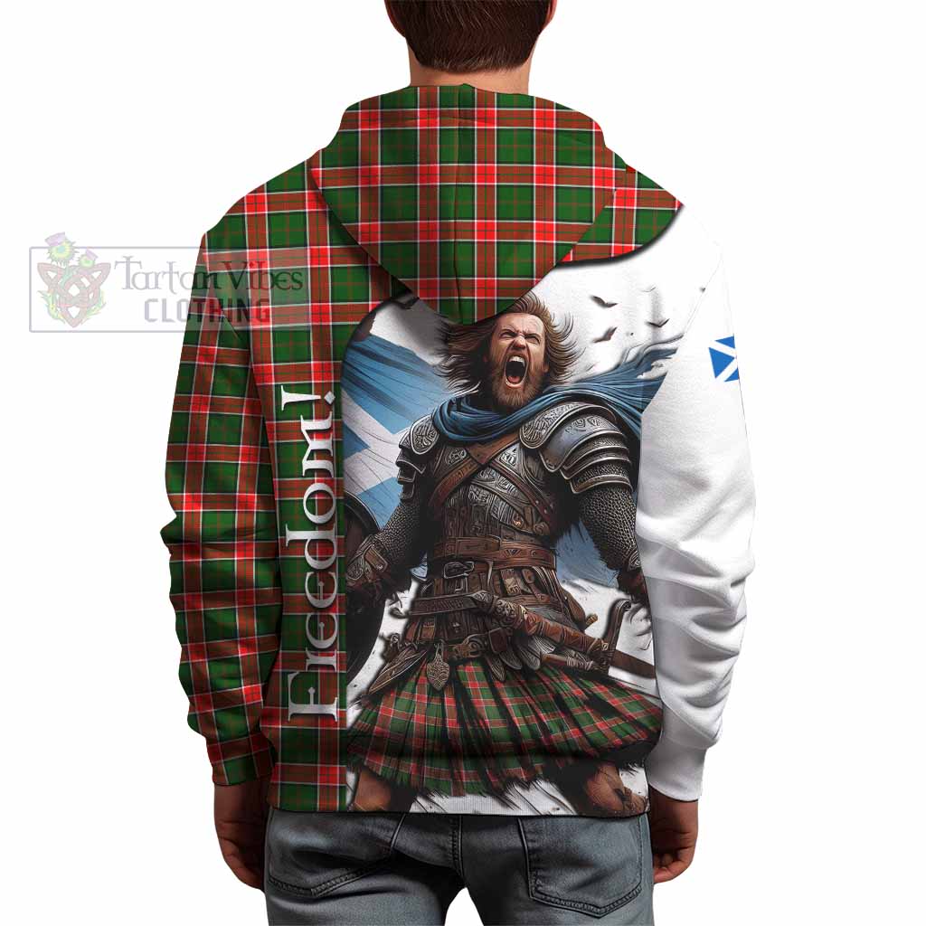 Tartan Vibes Clothing Pollock Crest Tartan Hoodie Inspired by the Freedom of Scottish Warrior