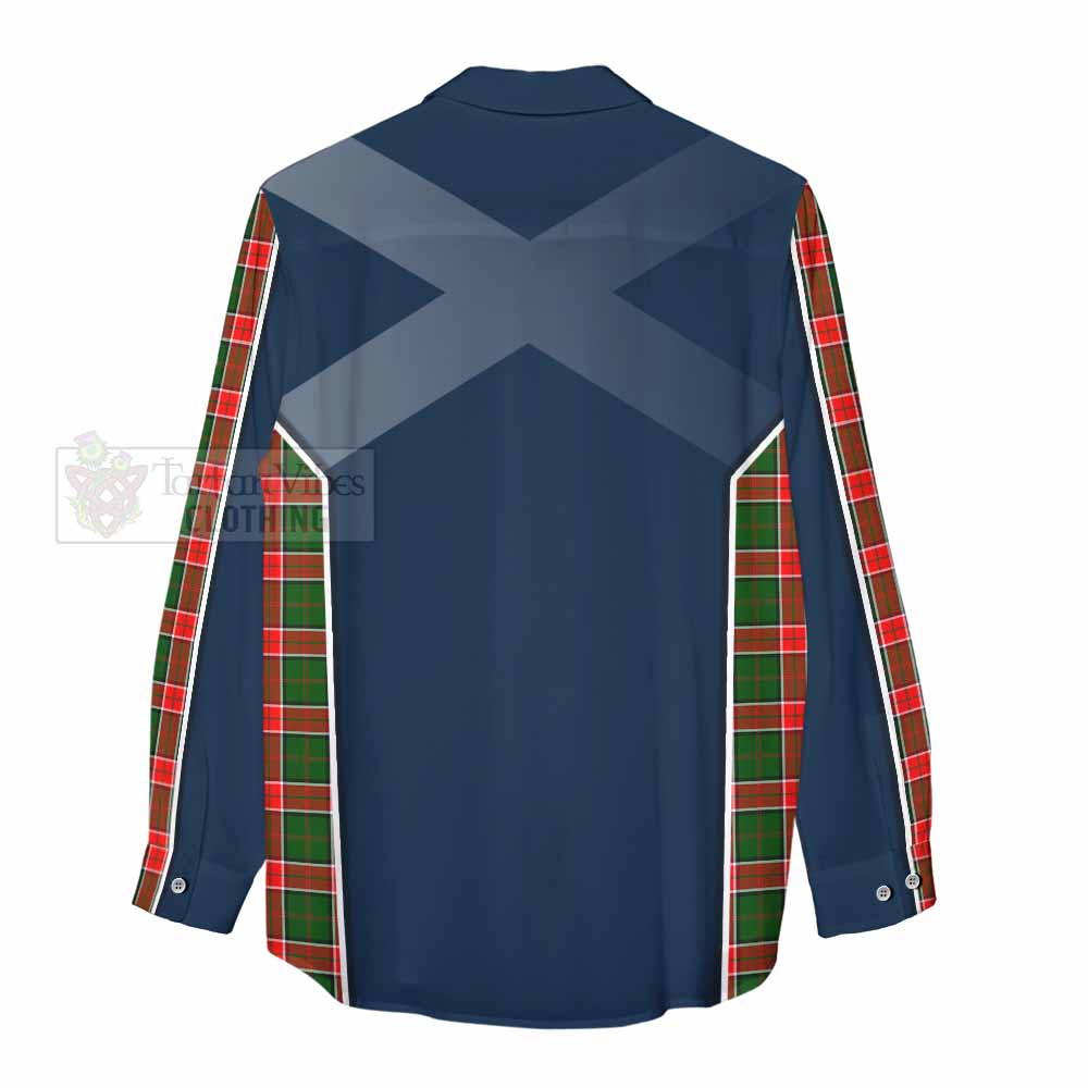 Tartan Vibes Clothing Pollock Tartan Women's Casual Shirt with Family Crest and Lion Rampant Vibes Sport Style