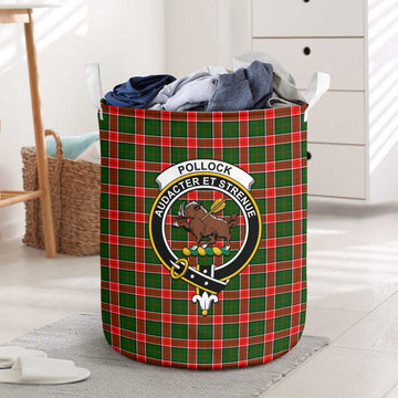 Pollock Modern Tartan Laundry Basket with Family Crest