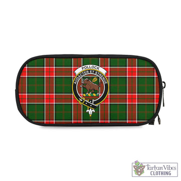 Pollock Modern Tartan Pen and Pencil Case with Family Crest