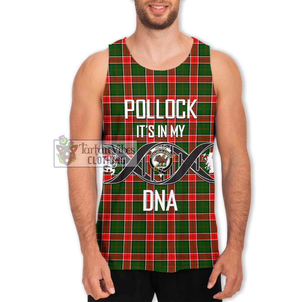 Tartan Vibes Clothing Pollock Modern Tartan Men's Tank Top with Family Crest DNA In Me Style