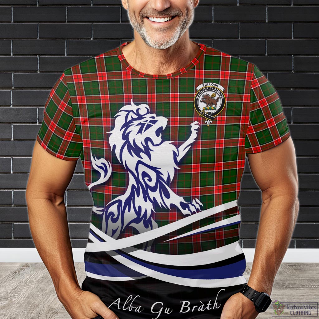 pollock-modern-tartan-t-shirt-with-alba-gu-brath-regal-lion-emblem