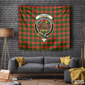 Pollock Modern Tartan Tapestry Wall Hanging and Home Decor for Room with Family Crest