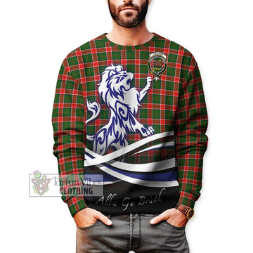 Pollock Tartan Sweatshirt with Alba Gu Brath Regal Lion Emblem