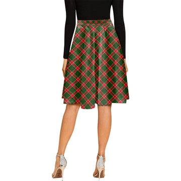 Pollock Tartan Melete Pleated Midi Skirt