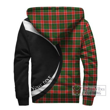 Pollock Tartan Sherpa Hoodie with Family Crest Circle Style - Tartan Vibes Clothing
