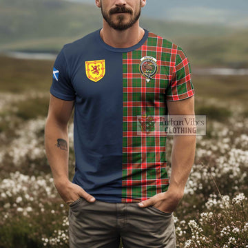 Pollock Tartan T-Shirt Alba with Scottish Lion Royal Arm Half Style