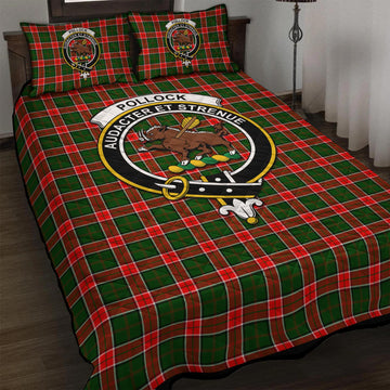 Pollock Modern Tartan Quilt Bed Set with Family Crest
